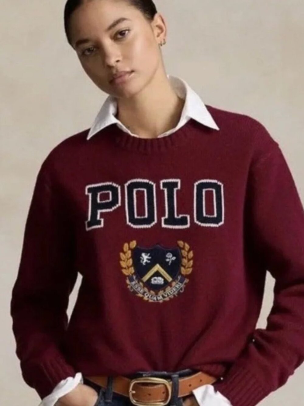 Women's Polo Ralph Lauren 100% Wool Crest Sweater NWT $428